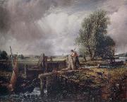 John Constable A boat passing a lock oil
